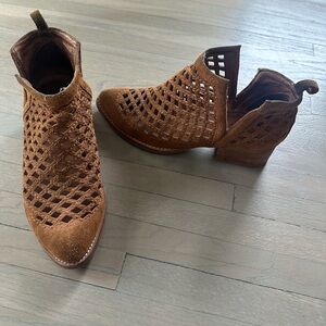 Brown Suede Women's Ankle Boots